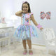 Girl's dress Lol surprise Mermaid with blue tulle on the skirt + Hair Bow