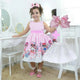 Girl's dress Lol surprise pink, birthday party + Hair Bow + Girl Petticoat, Birthday Baby Girl