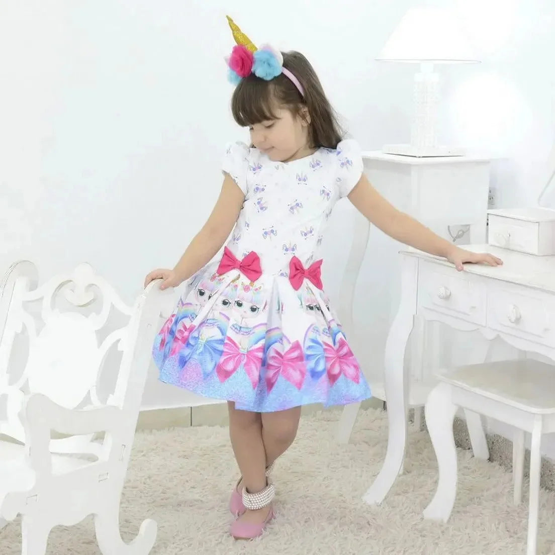 Unicorn Theme Mother Daughter Combo Gown