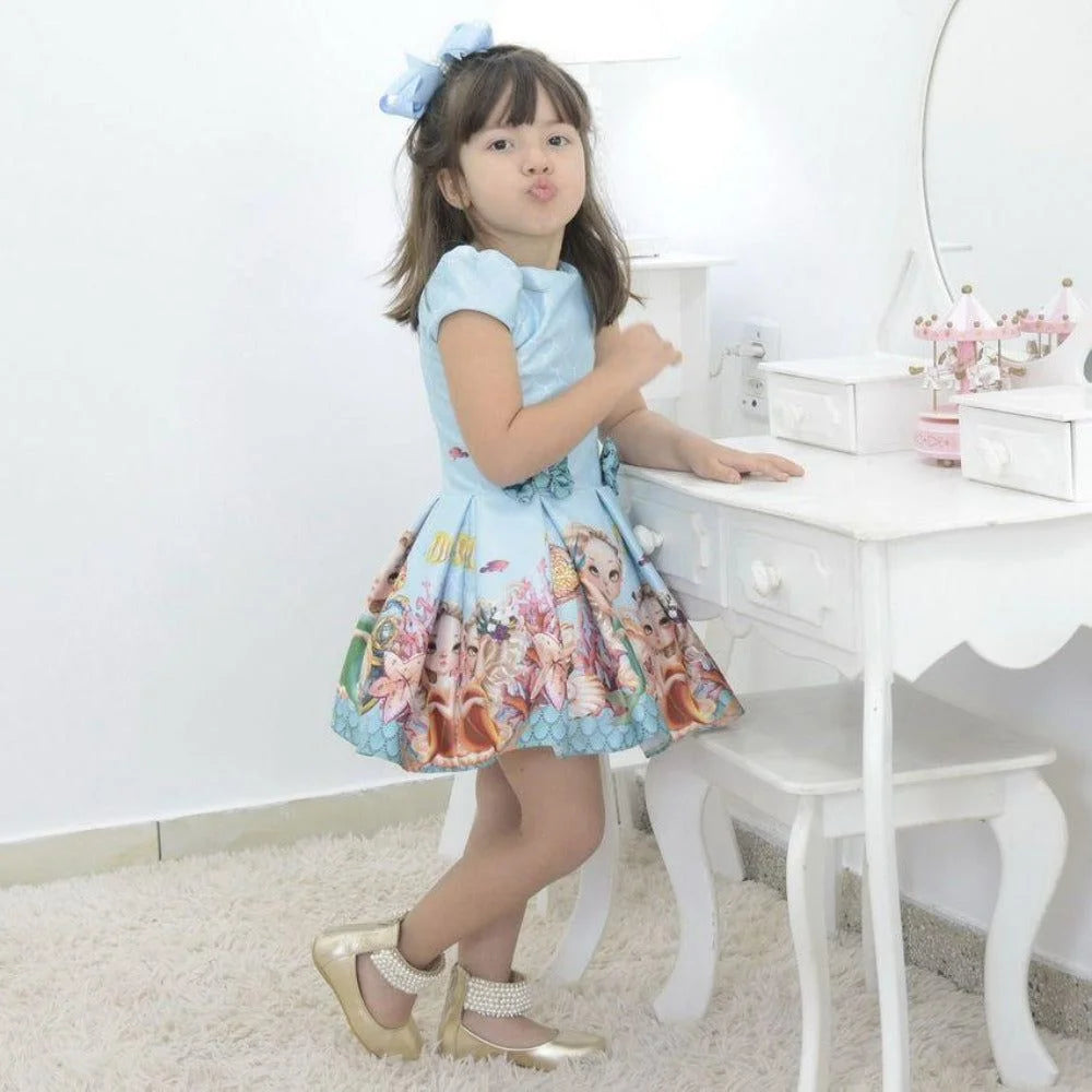Girl's Dress Mermaid Under The Sea, Children Party 10 US Numeric
