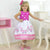 Girl’s dress with Peter Pan collar and floral embroidered in pearls - Dress