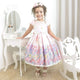 Girl's dress pink floral enchanted garden with butterflies, formal party