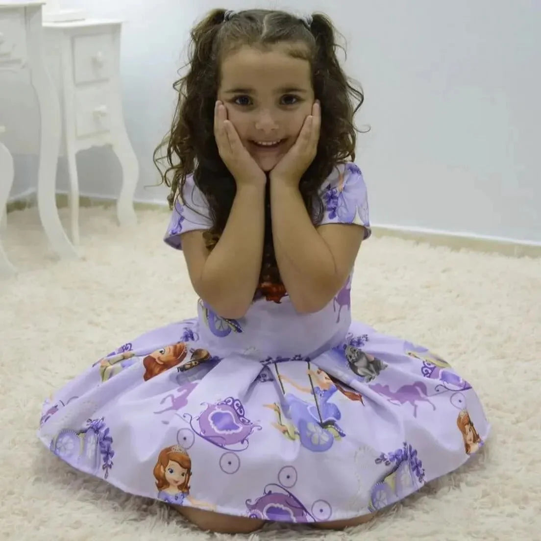 sofia the first pink dress Girl's dress princess Sofia the First + Hair Bow 2T US numeric