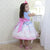 Girl’s dress rain love cloud blessing + Hair Bow + Girl Petticoat Birthday Baby Girl - Dress