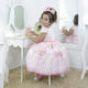 Girl's dress rain love cloud blessing and pink tulle on the skirt, birthday party