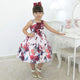 Girl's dress with roses marsala and butterflies, formal party
