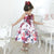 Girl’s dress with roses marsala and butterflies formal party - Dress