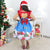 Girl’s Dress Santa Claus and Santa Hat with Red Glitter Christmas Holiday - Dress