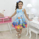 Girl's dress seabed with little fish, birthday party