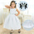 Girl’s Dress Silver Lurex With Shine + Hair Bow + Girl Petticoat Clothes Birthday Party - Dress