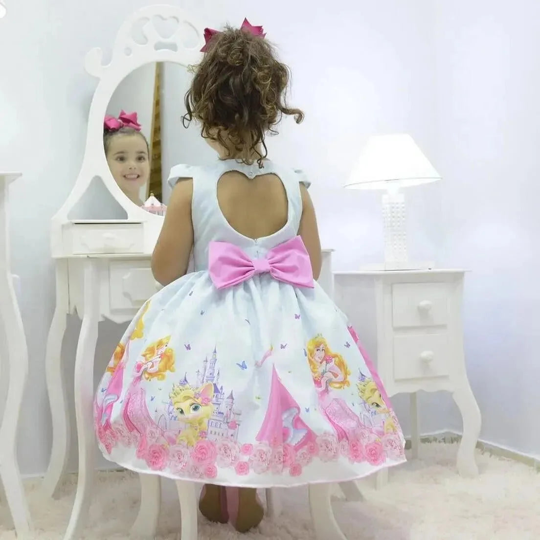 Girl's Dress Sleeping Beauty Princess Aurora + Hair Bow + Girl Petticoat, Clothes Birthday Party 3T US numeric Girl's Dress Sleeping Beauty Princess Aurora + Hair Bow + Girl Petticoat, Clothes Birthday Party 3T US numeric