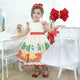 Girl's dress Snow White and the Seven Dwarfs + Hair Bow + Girl Petticoat, Clothes Birthday Party