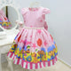 Girl's dress theme Pocoyo with pearl embroidery, birthday party
