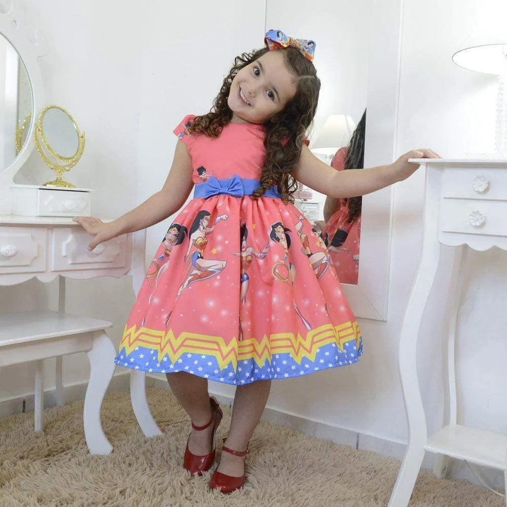 Girl's Dress Wonder Woman - Superhero, Birthday Party 9 US Numeric