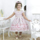 Girl's dry rose dress, birds and embroidered pearls, formal party