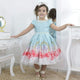 Girl's flamingo dress and flowers roses with pearl embroidery, formal party