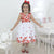 Girl's flora whitel dress with red roses, formal party-Moderna Meninas-Children's party dress,Dress,Floral dresses,party formal,party model,red roses,tabelafesta,white,white red