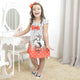 Girl's floral dress and the ballerina panda, birthday party