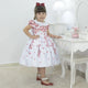 Girl's floral dress with Peter Pan collar, embroidered in pearls, formal party