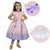 Girl’s floral dress Pink themet Ballerina with Balloons in the Garden + Hair Bow + Girl Petticoat Clothes Birthday Party - Dress