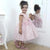 Girl’s floral dress with tulle on the skirt + Hair Bow + Girl Petticoat Clothes Birthday Party - Dress