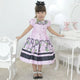 Girl's floral pink dress with Peter Pan collar, embroidered in pearls, formal party