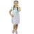 Girl’s Floral Water Green Color Trapeze dress birthday party - Dress