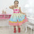 Girl’s June party dress with checkered border farm party - Dress