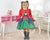 Girls’ Junina Party Dress In Green Checkered Tulle with bolero - Dress