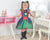 Girls’ Junina Party Dress In Green Checkered Tulle - Dress