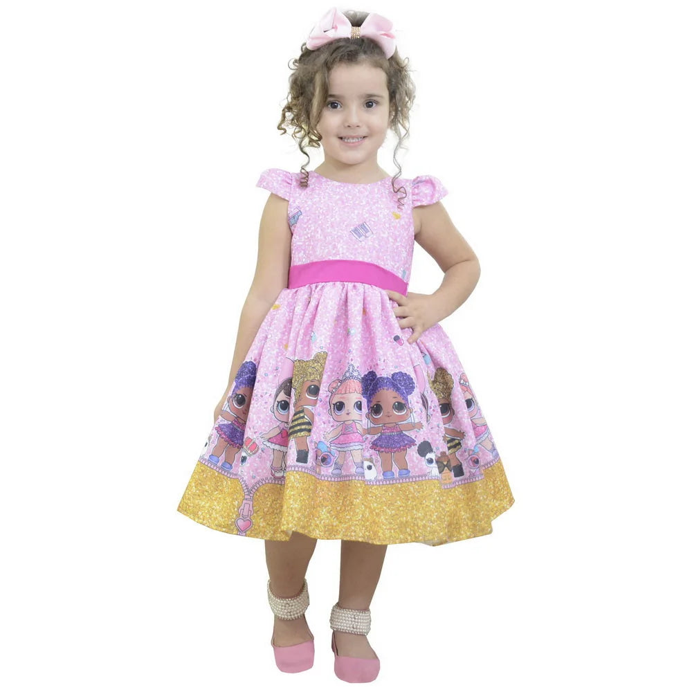 lol dresses for birthdays New L.O.L Surprise Girls Dress Costume Tutu Tulle Dress Hooded Cosplay LOL XL