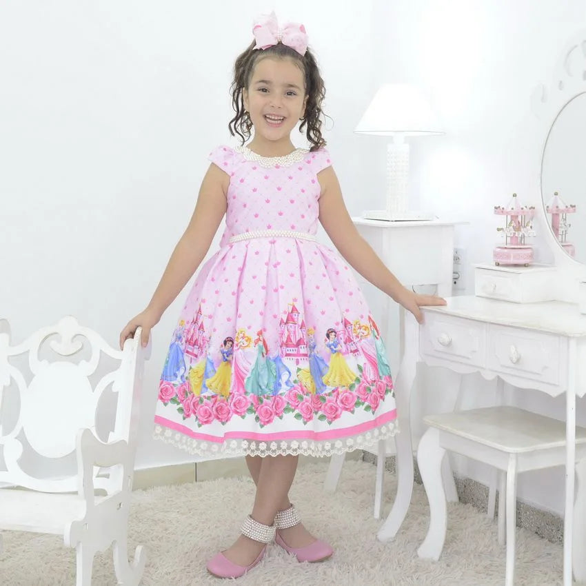 open lace back dress Girl's Luxury Dress Disney Princesses, Birthday Party 10 US Numeric