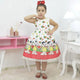 Girl's luxury dress Magali with watermelons, birthday party