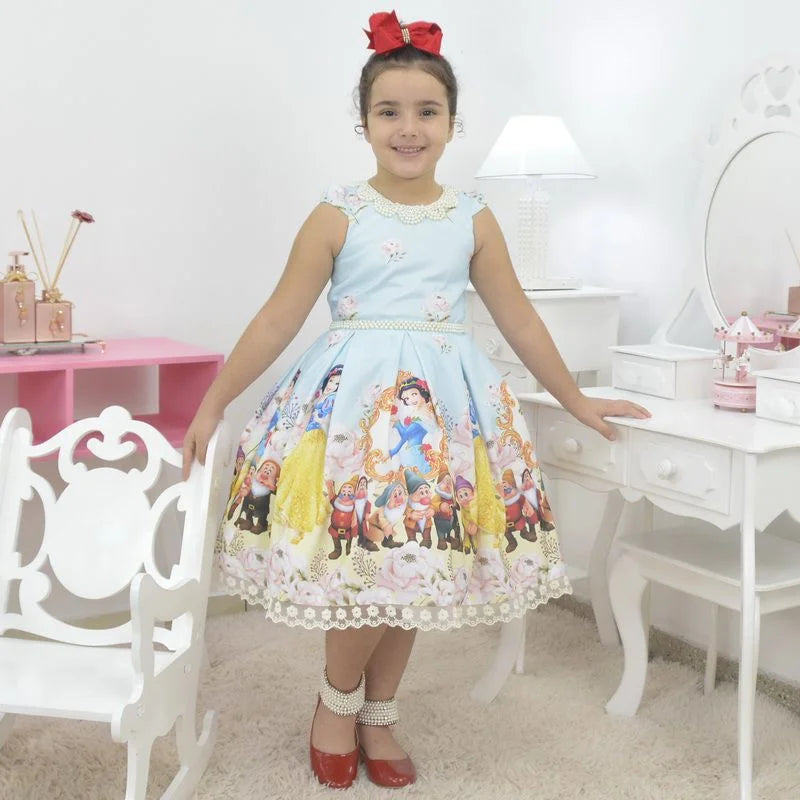 Luxurious Girl's Snow White Dress: – Moderna Meninas