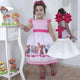 Girl's pink dress PAW Patrol + Hair Bow + Girl Petticoat, Birthday Baby Girl