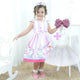Girl's princess unicorn dress and rainbow, birthday party + Hair Bow + Girl Petticoat, Birthday Baby Girl