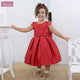 Girl's red dress with pearl embroidery and rhinestones, formal party
