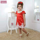 Girls red dress with tulle and pearls, formal party