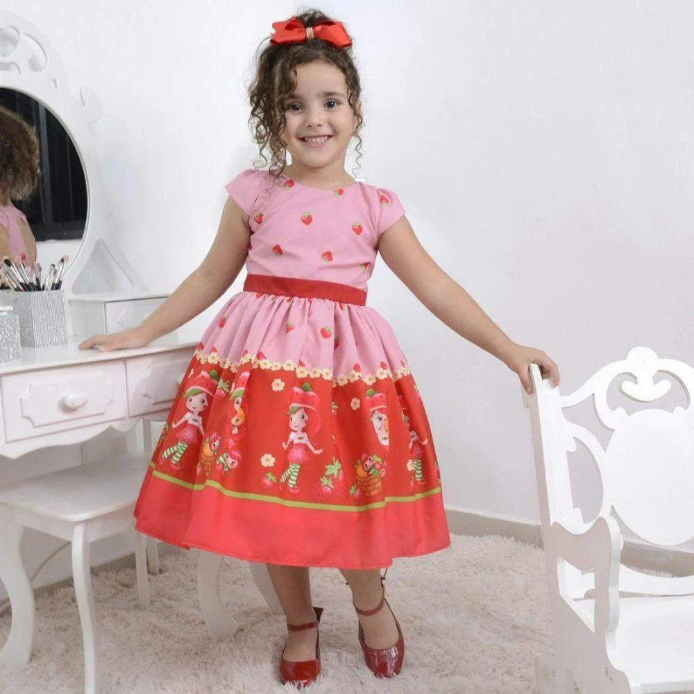 strawberry shortcake dress Girl's strawberry shortcake dress, birthday party 2T US numeric