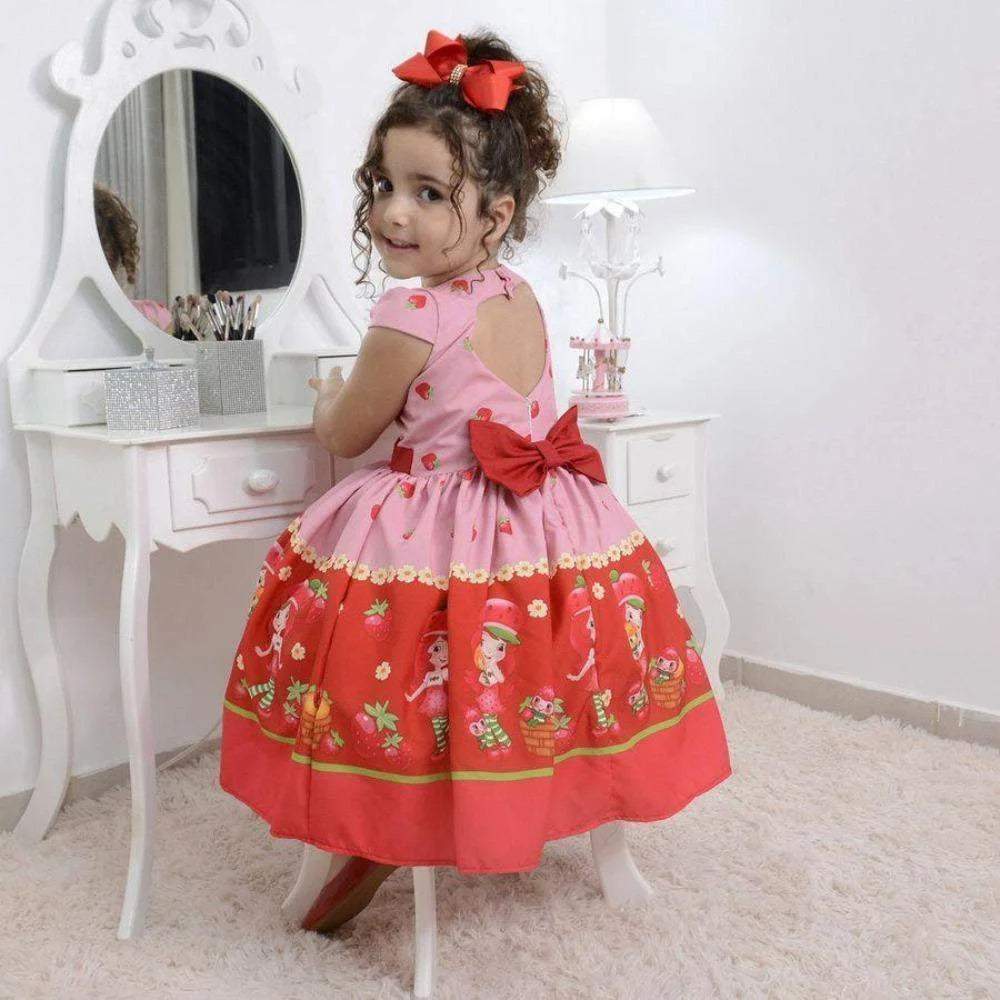 Girl's strawberry shortcake dress, birthday party 2T US numeric