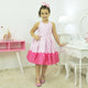 Girl's striped pink bow theme dress, birthday party