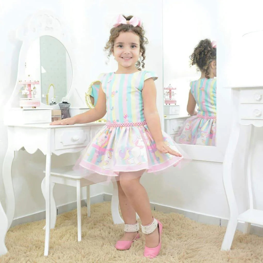 unicorn dress birthday party Amazon.com: Kids Summer Holiday Rainbow Girls Birthday Unicorn Princesses  Dresses,6PDPAT51, 3-4 Years(Size 110): Clothing, Shoes & Jewelry