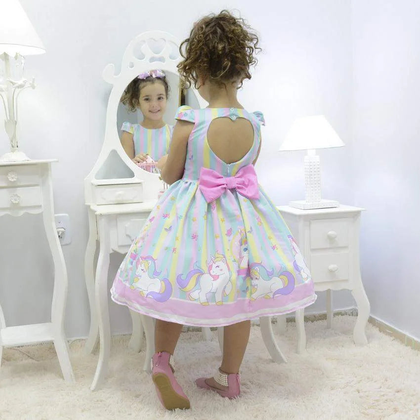 Girl's unicorn royalty dress, birthday party 10 US numeric