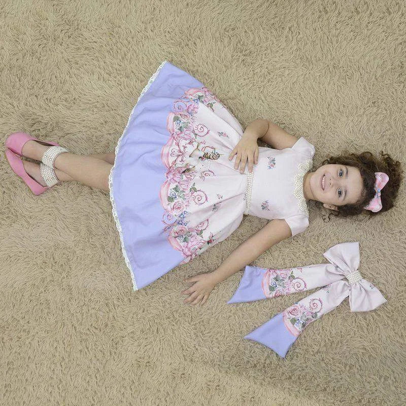 Luxurious Girls' Unicorn Royalty Dress with Pearl Embroidery – Moderna  Meninas