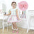 Girl’s unicorns dress hearts and shooting stars children party + Hair Bow - Dress