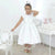 Girl’s White dress with lace formal party + Hair Bow + Girl Petticoat Birthday Baby Girl - Dress