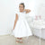 Girl's White dress with lace, formal party-Moderna Meninas-Children's party dress,dress,party formal,Party model with detail,party with detail,Solid color dresses,tabelafesta,White,with lace