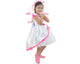 Girl's White and pink June Festival bride dress with veil