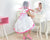 Girl’s White and pink June Festival bride dress with veil - Dress