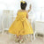 Golden Children’s Dress Tule Ilusion + Hair Bow + Girl Petticoat Clothes Birthday Party - Dress